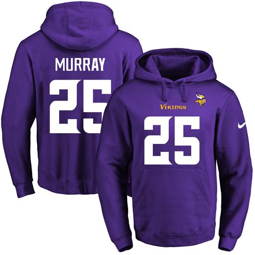 Nike Vikings #25 Latavius Murray Purple Name & Number Pullover NFL Hoodie